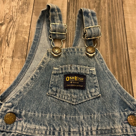 Vintage OshKosh B'gosh Blue Denim Overalls Classic Style - Picture 3 of 6